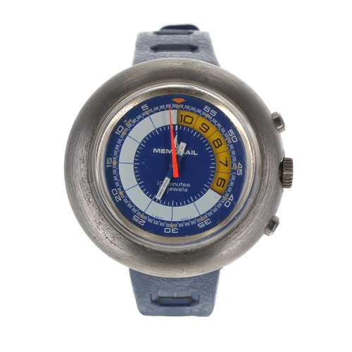 143 - Memosail Regatta countdown chronograph gentleman's wristwatch, case no. 1000-3, circular blue dial w... 