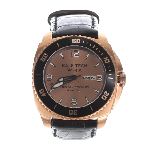 152 - Ralf Tech WRX E-Matic Day-Date rose gold pvd plated gentleman's wristwatch, limited edition no. 766/... 