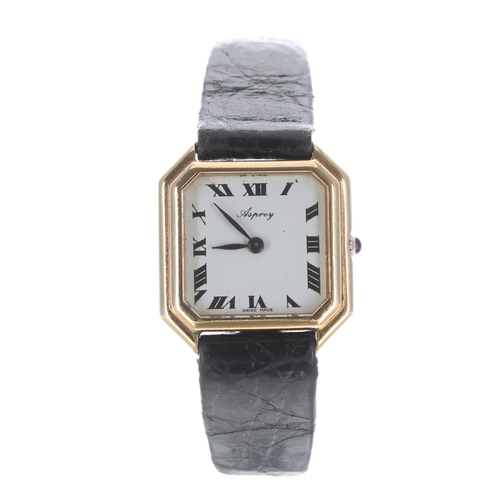 177 - Baume & Mercier for Asprey 18ct lady's wristwatch, ref. 38259, serial no. 5083xx, the square whi... 