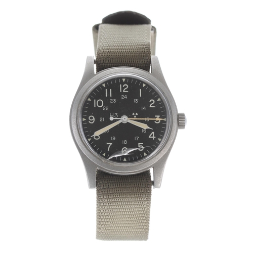 214 - Hamilton US Military General Purpose gentleman's wristwatch, the H3 dial with Arabic numerals, inner... 