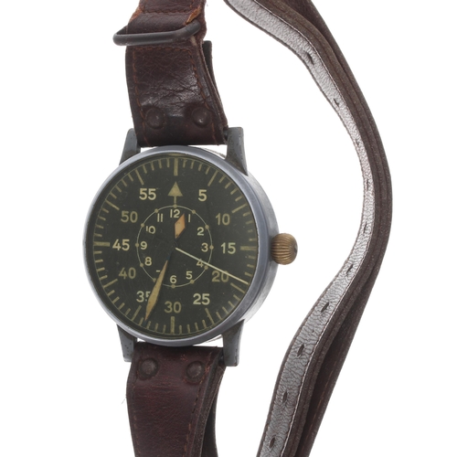 216 - Rare German Military Laco Luftwaffe 'B.Uhr' pilots/navigators watch, ref no. 127-560B, circa 1940s, ... 