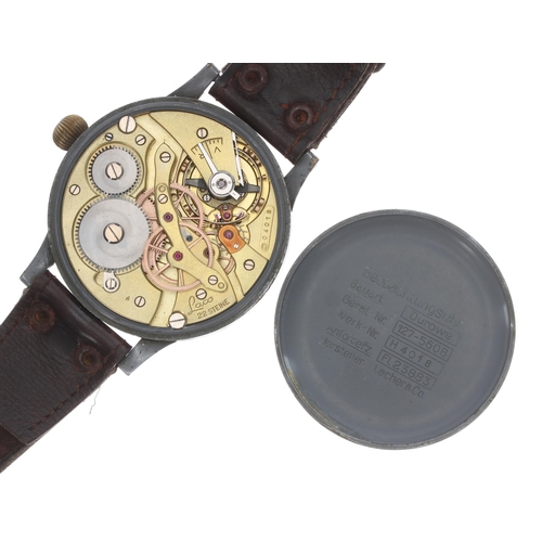 216 - Rare German Military Laco Luftwaffe 'B.Uhr' pilots/navigators watch, ref no. 127-560B, circa 1940s, ... 