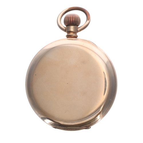 241 - Waltham Traveler gold plated lever pocket watch, no. 12637687, circa 1903, signed dial with Roman nu... 