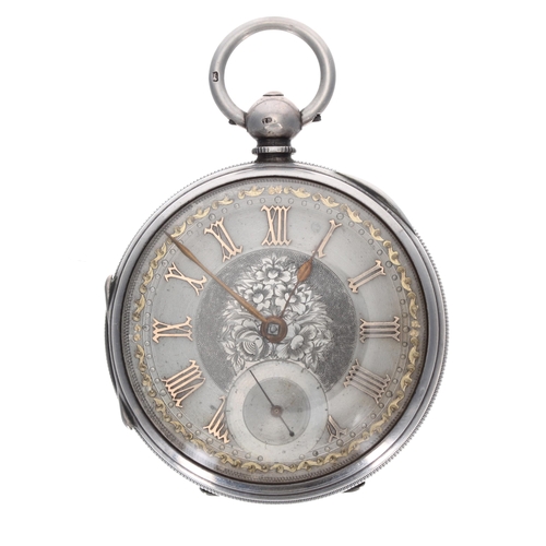 243 - Victorian silver fusee lever pocket watch, Birmingham 1872, signed Cohen, Leeds, no. 3276, with... 