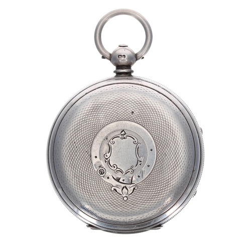 243 - Victorian silver fusee lever pocket watch, Birmingham 1872, signed Cohen, Leeds, no. 3276, with... 