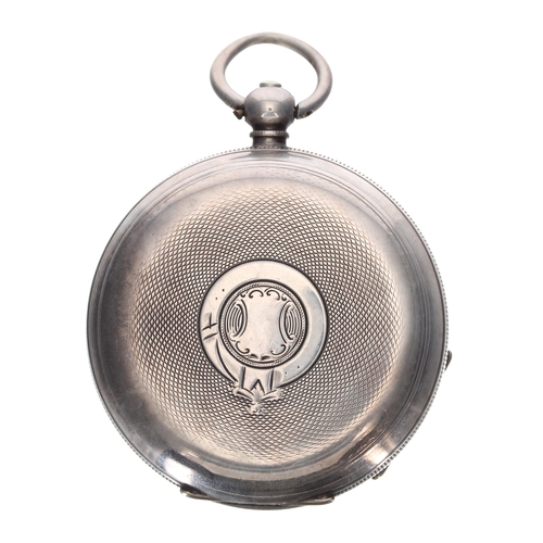 257 - Kay's 'Perfection' Lever silver (.935) engine turned pocket watch, gilt frosted movement with dust c... 