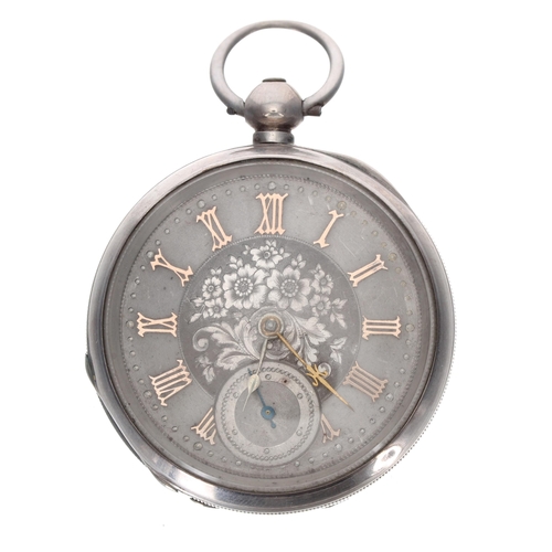 260 - Waltham silver lever pocket watch, Birmingham 1892, movement no. 5297714, silver foliate Roman numer... 