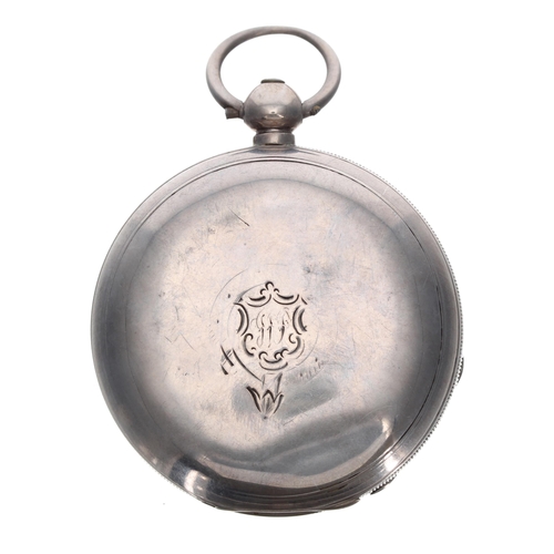 260 - Waltham silver lever pocket watch, Birmingham 1892, movement no. 5297714, silver foliate Roman numer... 