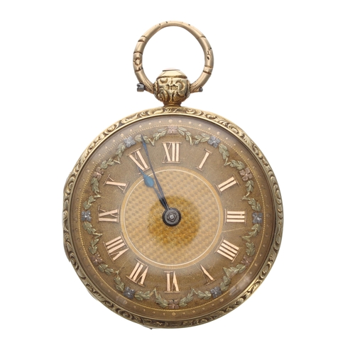 262 - Attractive 19th century 18ct rack lever pocket watch, London 1827, the 'Patent' fusee movement signe... 