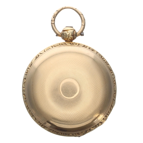 262 - Attractive 19th century 18ct rack lever pocket watch, London 1827, the 'Patent' fusee movement signe... 