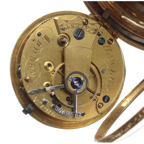 262 - Attractive 19th century 18ct rack lever pocket watch, London 1827, the 'Patent' fusee movement signe... 