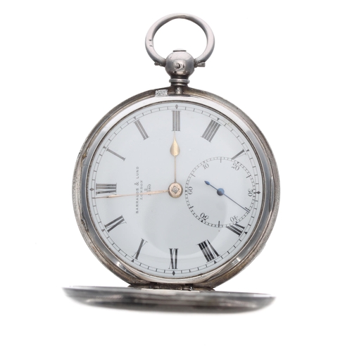 266 - Victorian silver fusee lever hunter pocket watch, London 1849, the movement signed Barrauds & Lu... 