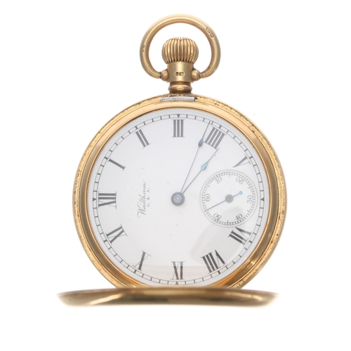 270 - Waltham 18ct lever hunter pocket watch, Birmingham 1928, P.S. Bartlett 17 jewel movement, no. 170732... 