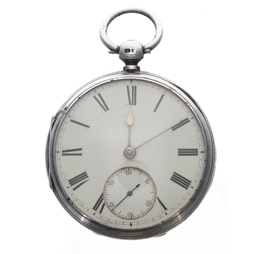 272 - 19th century silver fusee lever pocket watch, London 1874, signed Wm Potts, Leeds, no. 15251, with d... 