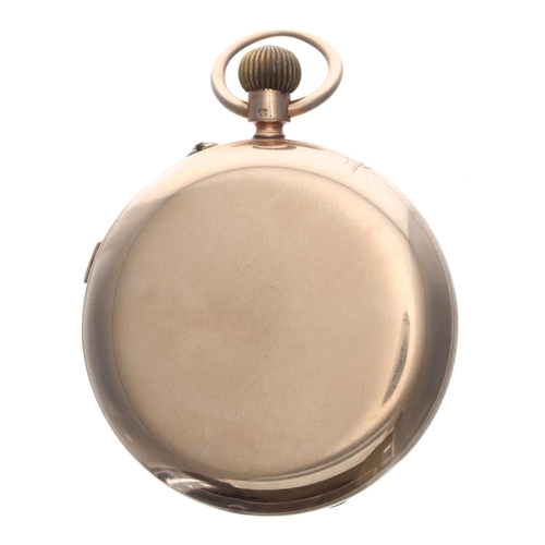 278 - Edwardian 9ct centre seconds lever pocket watch, Chester 1906, three quarter plate movement with sto... 