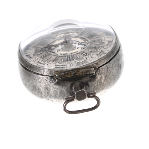 286 - Fine early 18th century English silver triple cased verge pocket watch, the fusee movement signed Jo... 