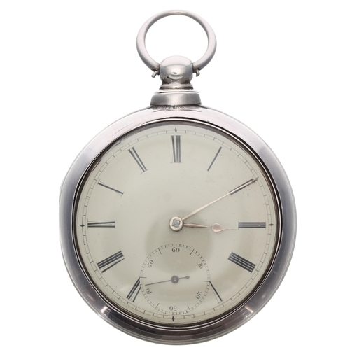 289 - William IV English silver pair cased verge pocket watch, London 1838, the Massey III movement with s... 