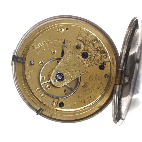 289 - William IV English silver pair cased verge pocket watch, London 1838, the Massey III movement with s... 