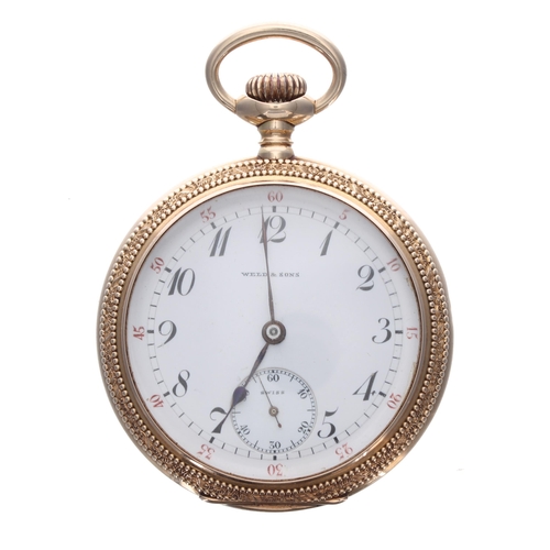 290 - Vacheron & Constantin for Weld & Sons, Minneapolis 14k pocket watch, circa 1915, signed 17 j... 