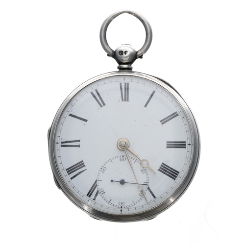 291 - Small Victorian silver fusee lever pocket watch, London 1858, signed Barwise, London, no. 8514, 12/2... 