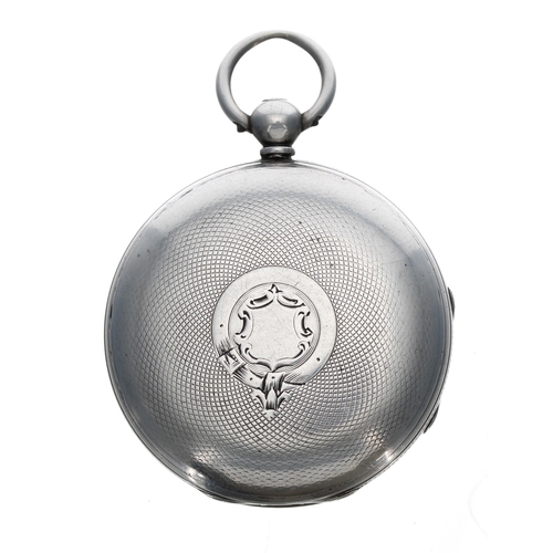 291 - Small Victorian silver fusee lever pocket watch, London 1858, signed Barwise, London, no. 8514, 12/2... 