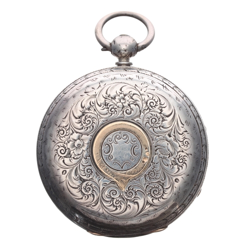 294 - Victorian silver fusee lever pocket watch, London 1873, signed Samford, London, no. 60290, with dust... 