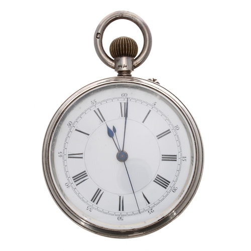 297 - Late Victorian silver centre seconds lever pocket watch, Birmingham 1893, gilt frosted three quarter... 