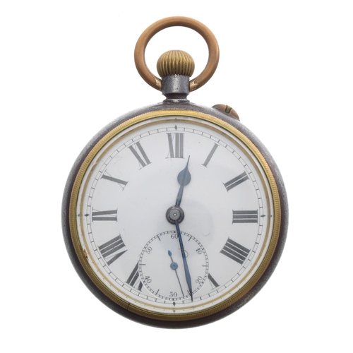 298 - Stauffer & Co Peerless Borgel cased gunmetal lever pocket watch, the gilt frosted movement signe... 