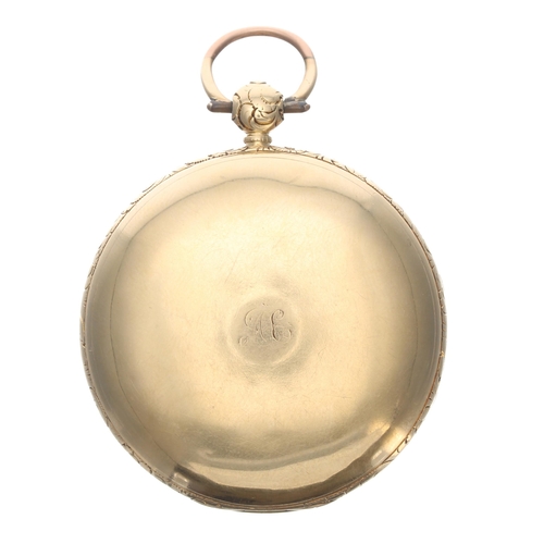 300 - William IV 18ct fusee lever pocket watch, London 1836, the movement signed Will'm Mann, Glocester, n... 