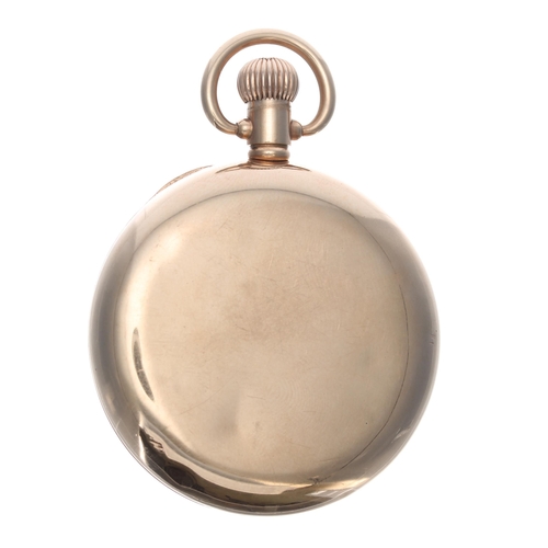 304 - Rolex 9ct lever pocket watch, Birmingham 1928, the dial with Roman numerals, blued steel hands and s... 