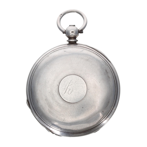 309 - Victorian silver half hunter fusee lever pocket watch, London 1873, unsigned movement, Roman numeral... 