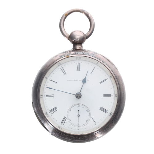 316 - American Watch Co. lever pocket watch, circa 1875, signed Waltham P.S Bartlett, no. 881452, Roman nu... 