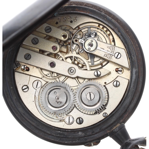 330 - Swiss gunmetal calendar lever pocket watch, frosted bar movement with compensated balance and regula... 