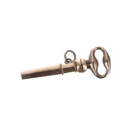 341 - Breguet ratchet gold pocket watch key, 1.8gm, 31mm