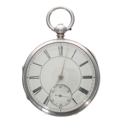 333 - 19th century silver fusee lever pocket watch, London 1880, signed J Brearley, London, no. 23923, wit... 