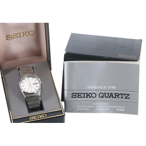 Seiko Quartz 4004 stainless steel gentleman's wristwatch, ref. 0903-8169,  36mm-** with Seiko box, bo