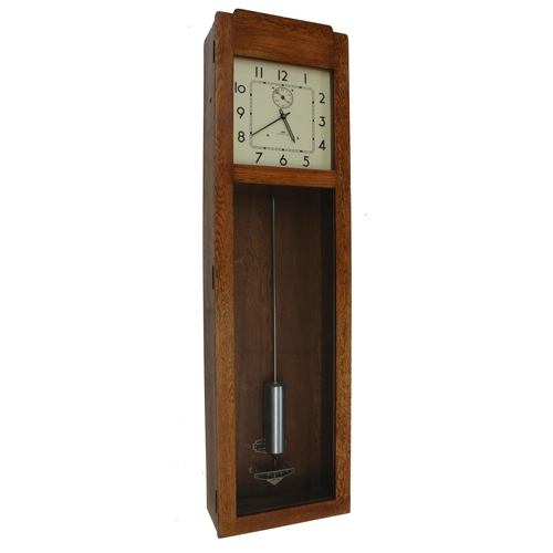 1112 - IBM International oak electric master clock, the 12