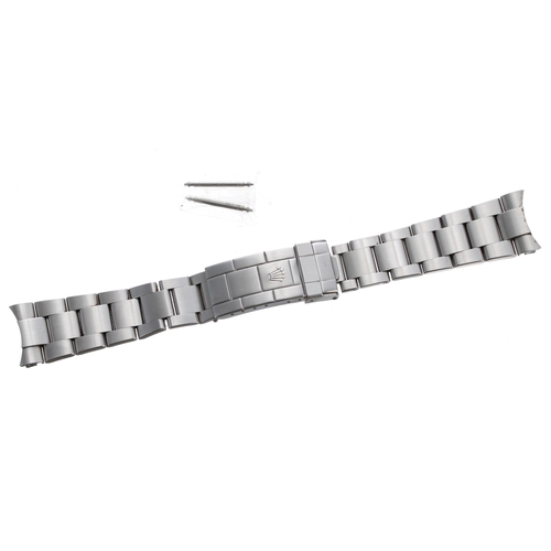 610 - Rolex Oyster stainless steel gentleman's watch bracelet, ref, 93250, with spring bars, 6.5