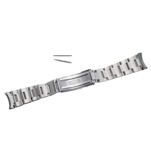 610 - Rolex Oyster stainless steel gentleman's watch bracelet, ref, 93250, with spring bars, 6.5