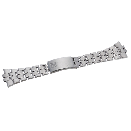 619 - Omega stainless steel gentleman's wristwatch  bracelet for an integrated case, clasp ref. 1153/ 138,... 