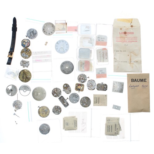 624 - Collection of assorted Longines watch parts 