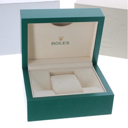 633 - Rolex green watch box, ref. 39137.01, with outer cover and sleeve