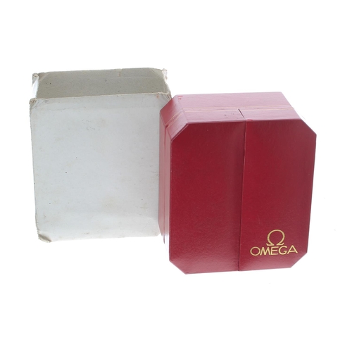 634 - Omega red watch box with outer sleeve