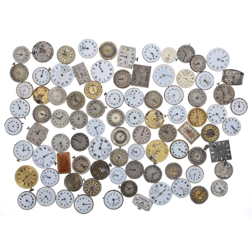 643 - Quantity of wristwatch movements to include Lanco, Laca, Herald, Dominant, Unicorn, Buren Lux (90 ap... 