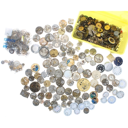 653 - Quantity of wristwatch movements to include Tissot, Thos Russell & Son, Buren Grand Prix, Longin... 