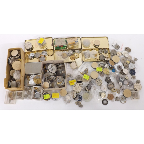 657 - Quantity of wristwatch movements to include Smiths cal. 27.CS, J.W. Benson, Bulova cal. 10BAC, Rodan... 