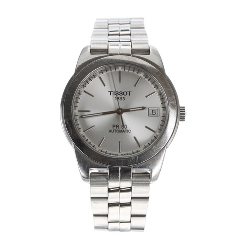 170 - Tissot PR50 automatic stainless steel gentleman's wristwatch, ref. J374/474K, silvered dial, 36mm... 