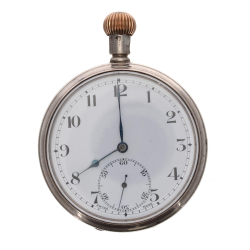 685 - Silver lever pocket watch, Birmingham 1919, 7 jewel movement signed D.F&C., with compensated bal... 