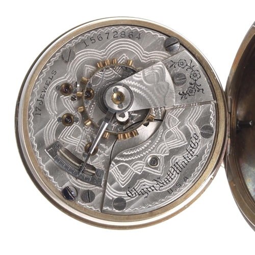 695 - Elgin National Watch Co. nickel cased lever pocket watch, circa 1910, signed 17 jewel movement, no. ... 