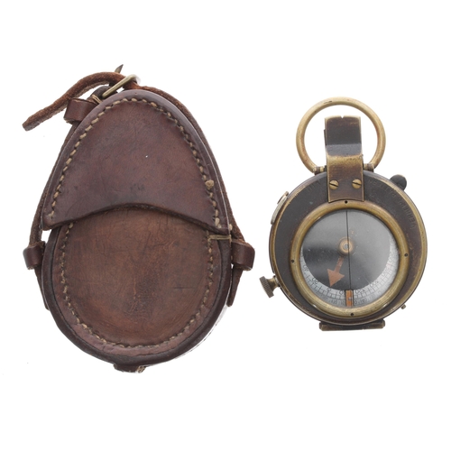 701 - WWI officer's Venner's Pattern VIII Military compass in the original tan leather case, inscribed '19... 